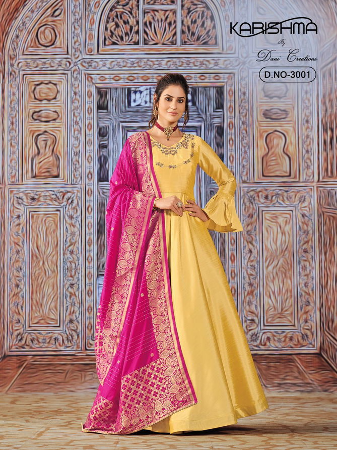 Dani Karishma 3 Heavy Fancy Designer Festive Wear Silk  Ready Made Suit Collection